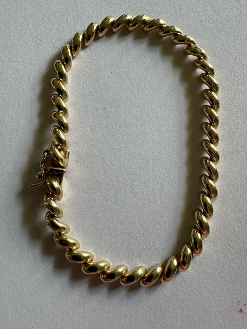 14 ct San Marco Bracelet 7 " 5mm
